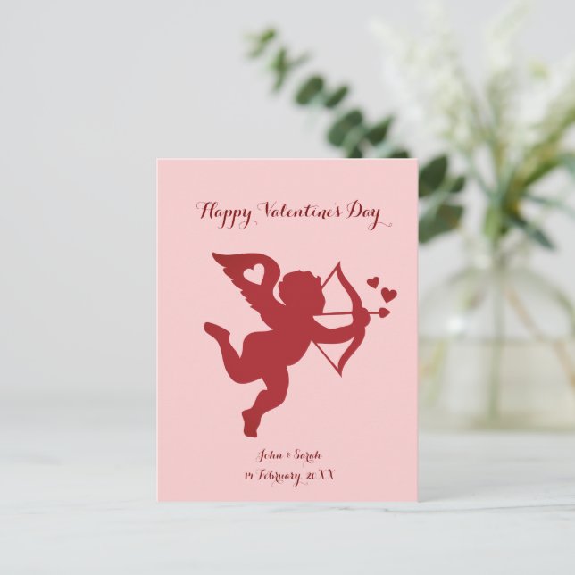 Carte Postale CUPID Happy Valentine's Day (Debout devant)