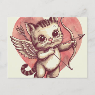 Carte Postale Cupid Kitten