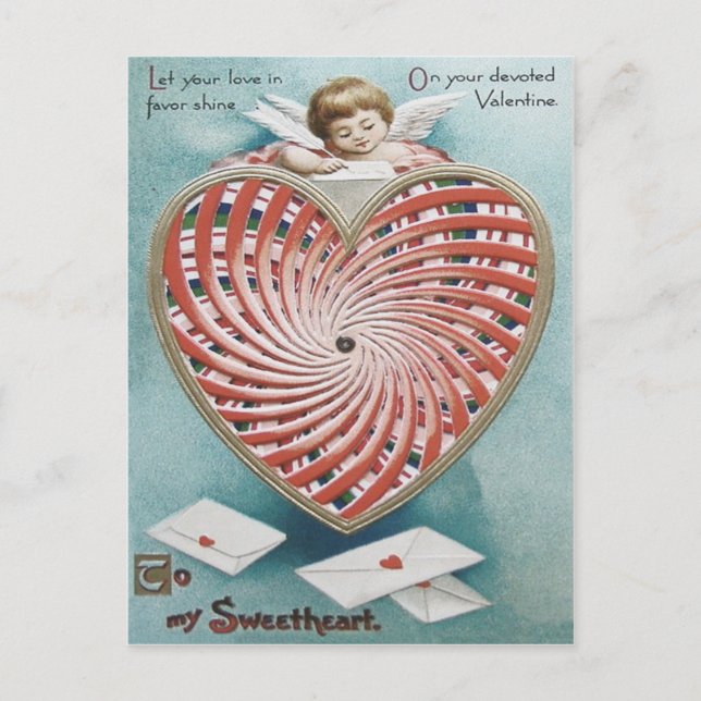 Carte Postale Cupidon Chérubin Ange Kaléidoscope (Devant)