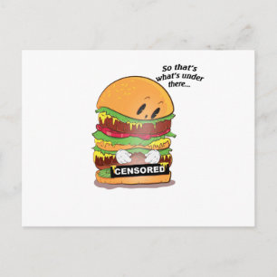 Carte Postale Curieux Burger