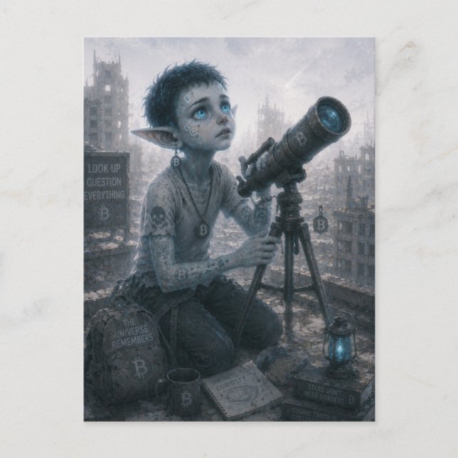 Carte Postale Curiosité / Astronome / Toit  (Devant)