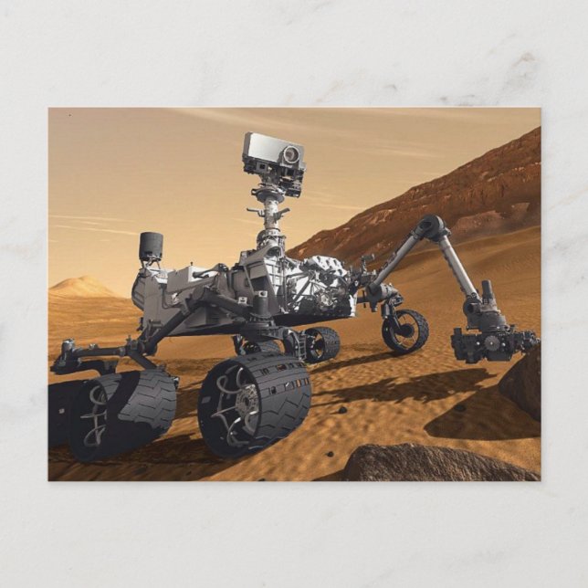 Carte Postale Curiosité Mars Rover, Mission spatiale planétaire, (Devant)