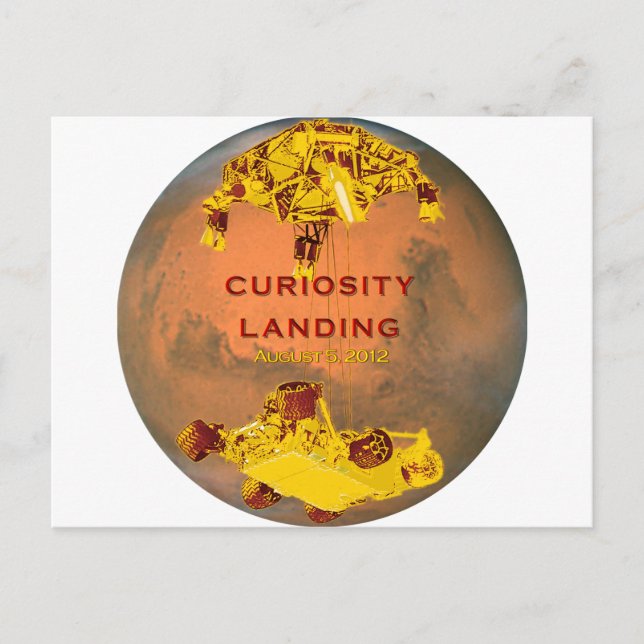 Carte Postale Curiosity Landing (Devant)