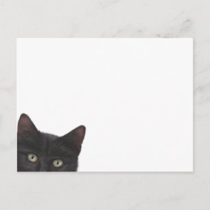 Carte Postale Curious Kitty peinture numérique