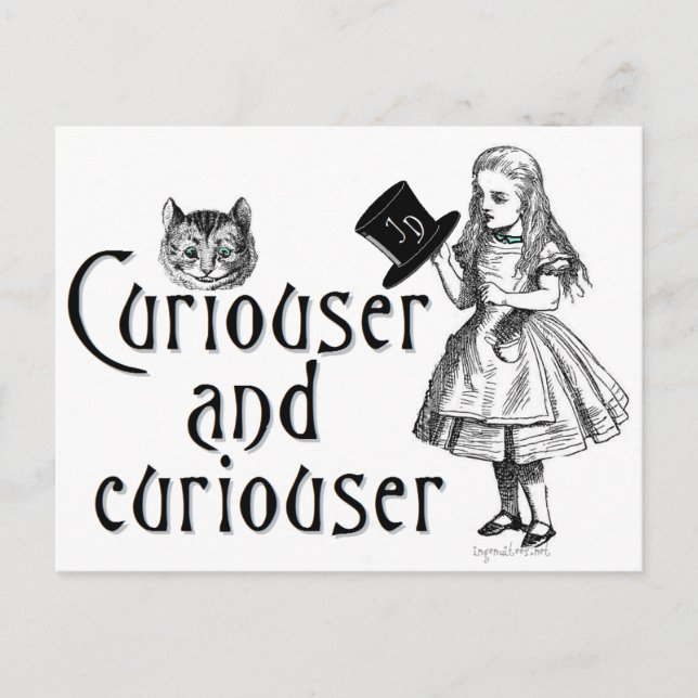 Carte Postale Curiouser et curieux (Devant)