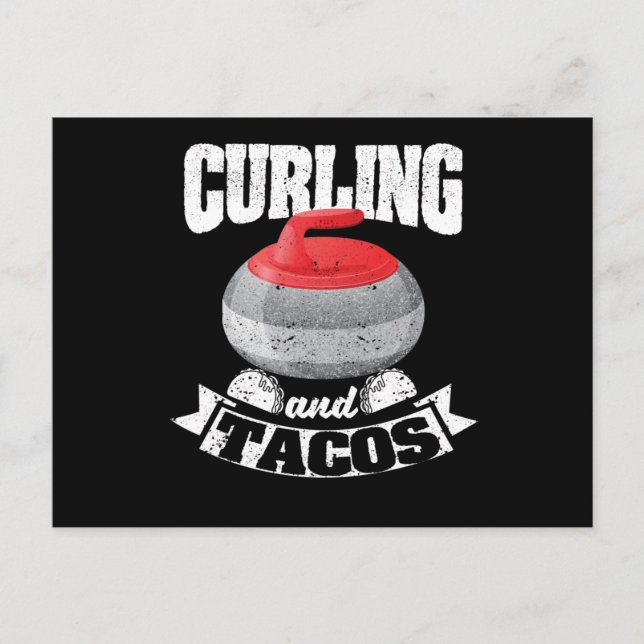 Carte Postale Curling et tacos Drôles de curlers mexicains (Devant)