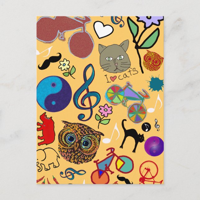 Carte Postale curly color (Devant)