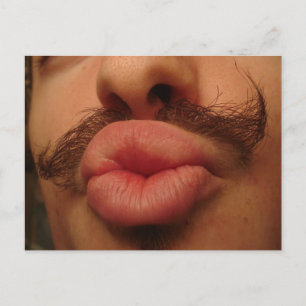 Carte postale Curly Mustache Smooches
