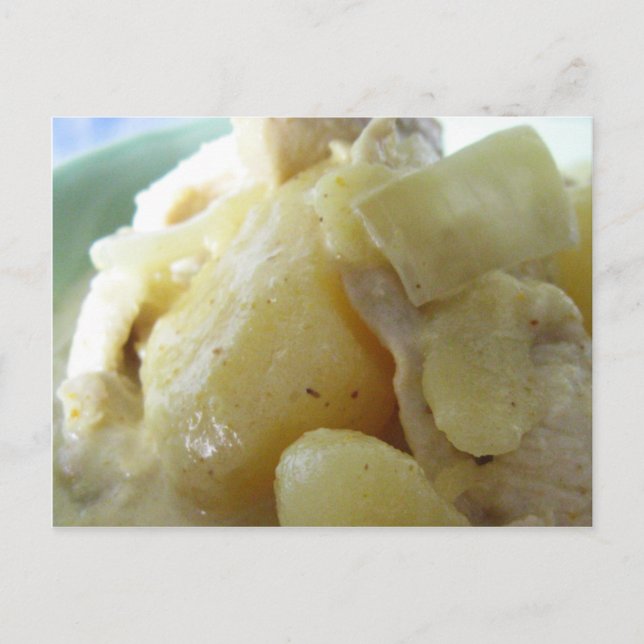 Carte Postale Curry Jaune Thaïlandais [แ ก ง ก ะ ห รี่] .. Alime (Devant)