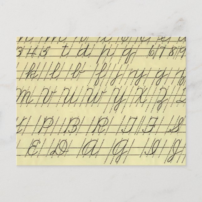 Carte Postale Cursif (Devant)