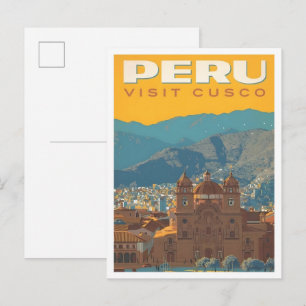Carte Postale Cusco Pérou Voyage Vintage