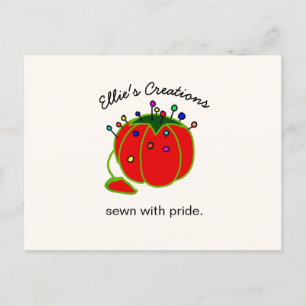 Carte Postale Cushion rouge Seamstress en Seamstress Pas Postcar