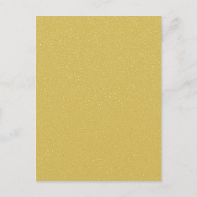 Carte Postale Custard YELLOW with fine faux Glitter (Devant)