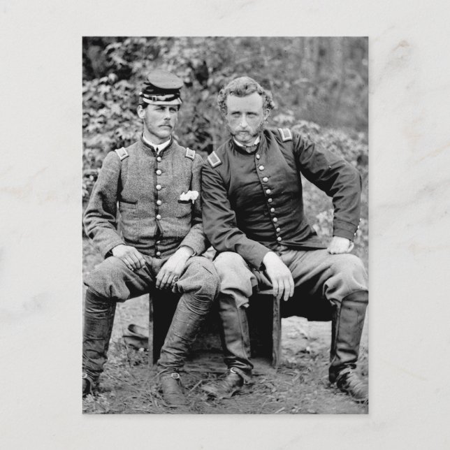 Carte Postale Custer et Prisonnier, 1862 (Devant)