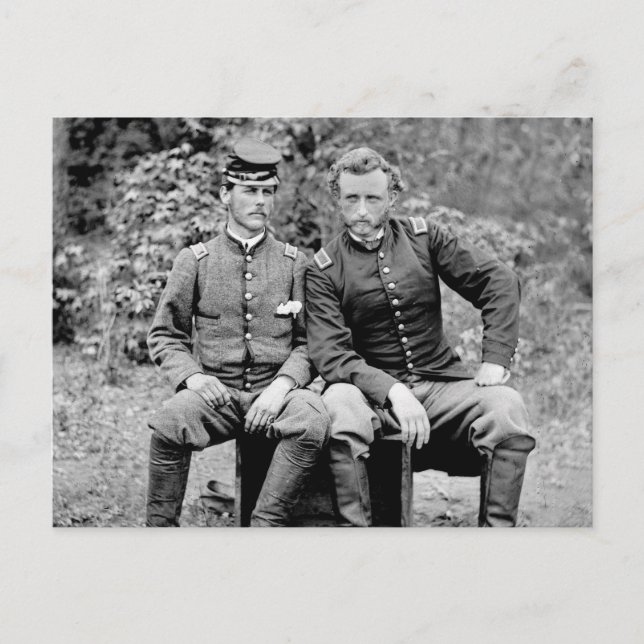 Carte Postale Custer & Prisonnier, 1862 (Devant)
