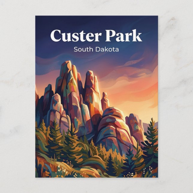 Carte Postale Custer State Park Dakota du Sud (Devant)
