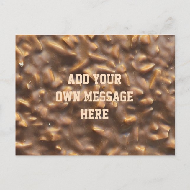 Carte Postale Custom Chunky Chocolate Custom Text (Devant)
