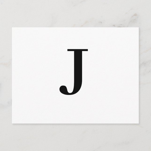 Carte Postale Custom Modern Minimalist Alphabet Design (Devant)