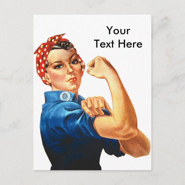 Carte Postale Custom Modern Rosie le Riveter (Devant)