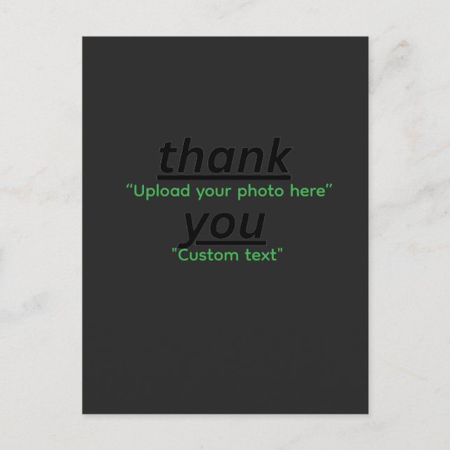 Carte Postale Custom Text & Upload Your Photo Personalized (Devant)