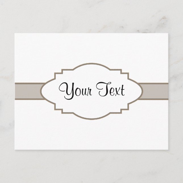 Carte Postale Customise-Le ! Plaque (Devant)