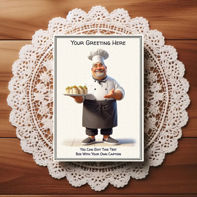 Carte Postale Customizable Any Occasion Cooking / Chef Postcard (Créateur téléchargé)