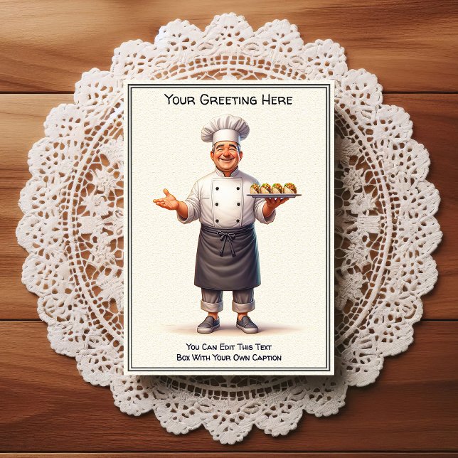 Carte Postale Customizable Any Occasion Cooking / Chef Postcard (Créateur téléchargé)
