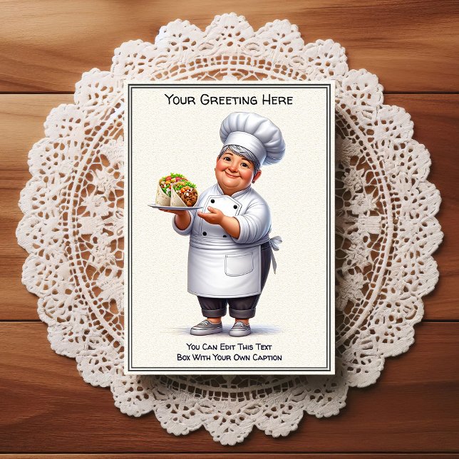 Carte Postale Customizable Any Occasion Cooking / Chef Postcard (Créateur téléchargé)