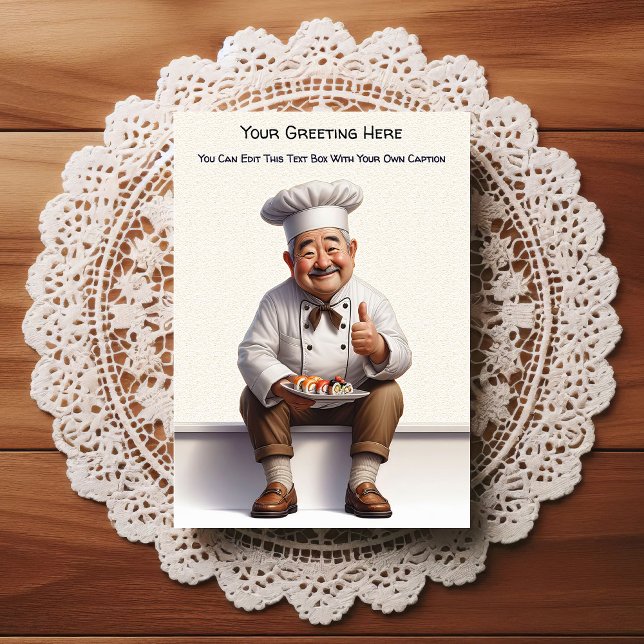 Carte Postale Customizable Any Occasion Cooking / Chef Postcard (Créateur téléchargé)
