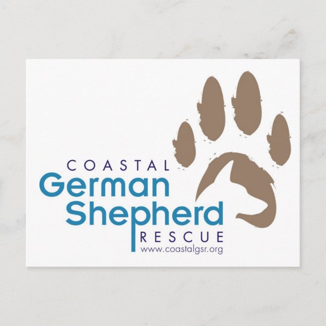 Carte Postale Customizable Postcard - Coastal German Shepherd (Devant)