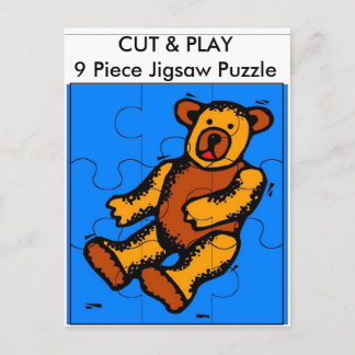 Carte Postale CUT & PLAY 9 pièces Jigsaw Puzzle - Ours