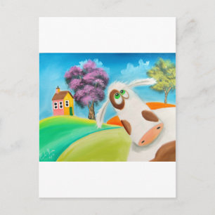 Carte Postale CUT VACHE FACE Gordon Bruce art