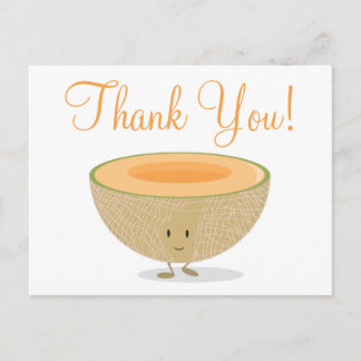 Carte Postale Cute alimentaire Melon Cartoon Cantaloue