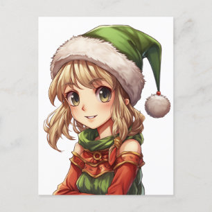 Carte Postale Cute Anime Elf