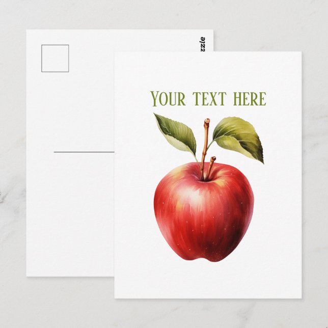 Carte Postale Cute apple vendors customizable  (Devant / Derrière)