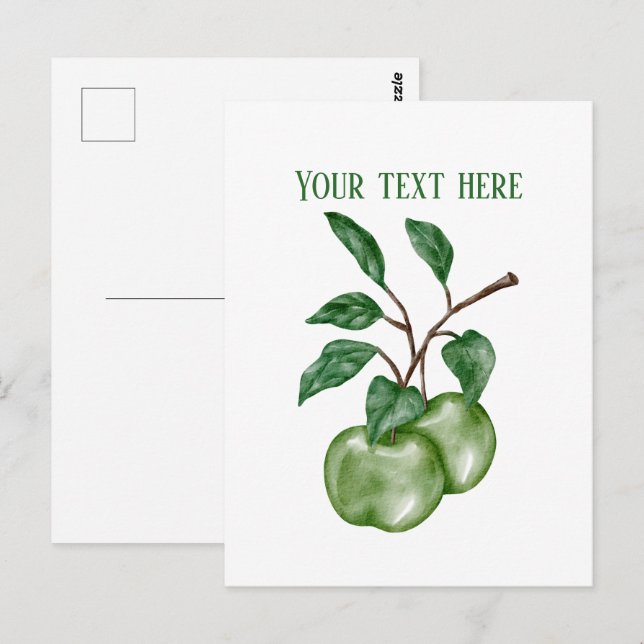 Carte Postale Cute apple vendors customizable  (Devant / Derrière)