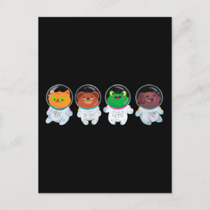 Carte Postale Cute astronaute animal