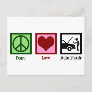 Carte Postale Cute Auto Réparer Magasiner Véhicule Mécanique