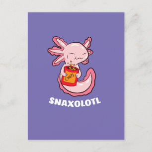 Carte Postale Cute Axolotl Lover Snaxolotl Kawaii