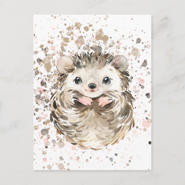 Carte Postale Cute Baby Hedgebog  (Devant)