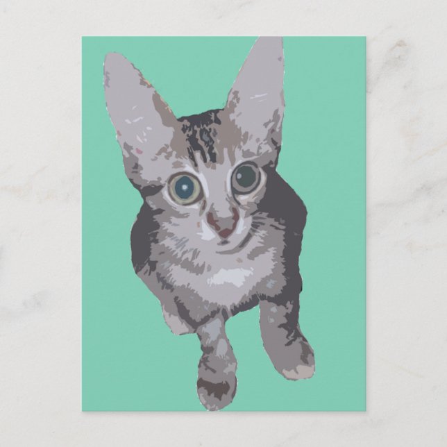 Carte Postale Cute Big Eyes Kitten (Devant)
