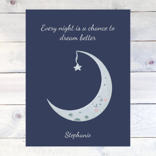 Carte Postale Cute Boho Kawaii Moon