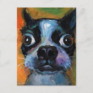 Carte Postale Cute Boston Terrier chiot produits portrait chien