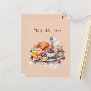 Carte Postale Cute Breakfast lovers ajouter du texte