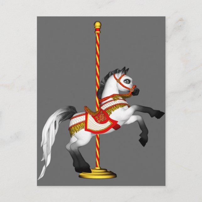 Carte Postale Cute Carousel Horse 1med (Devant)