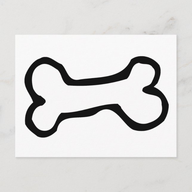 Carte Postale Cute Cartoon Dog Bone (Devant)