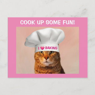 Carte postale Cute Cat Baking