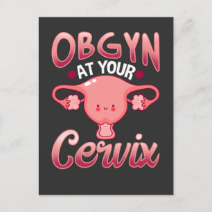 Carte Postale Cute Cervix Obstétricien Gynécologue Médecin OBGYN