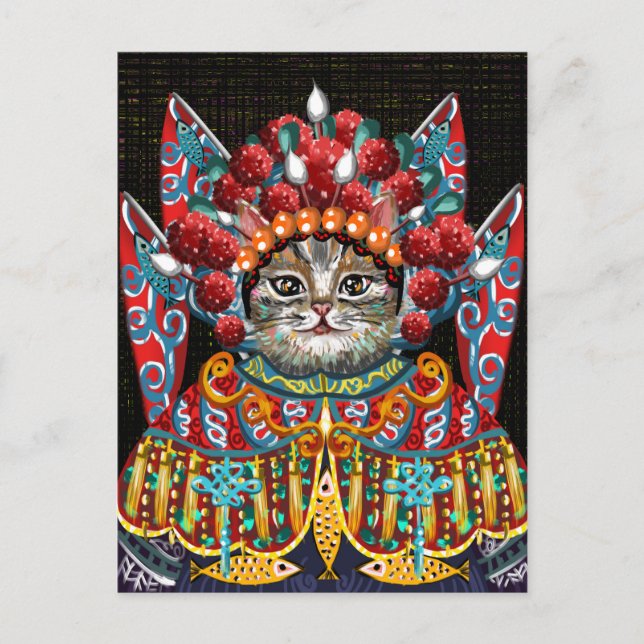 Carte Postale Cute chat (Devant)