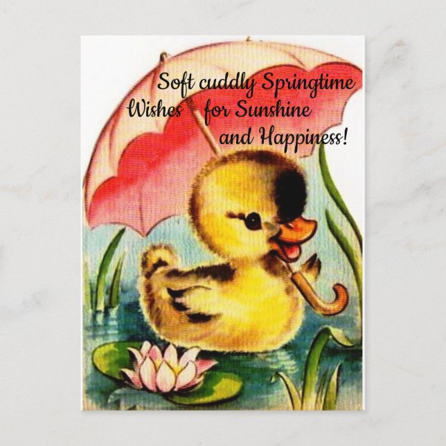 Carte postale Cute Chic Spring personnalisée (Devant)